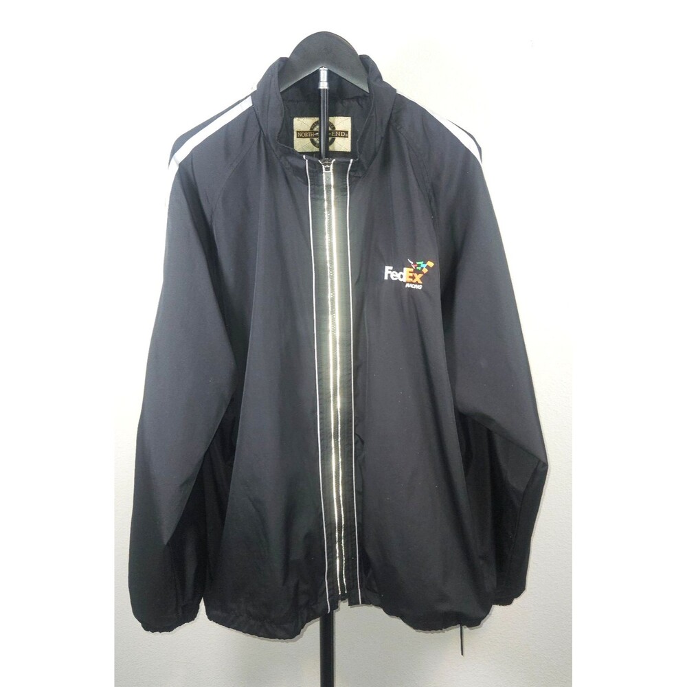 FedEx Racing‎ Windbreaker Jacket XL Black North End Full Zip NASCAR Motorsports
